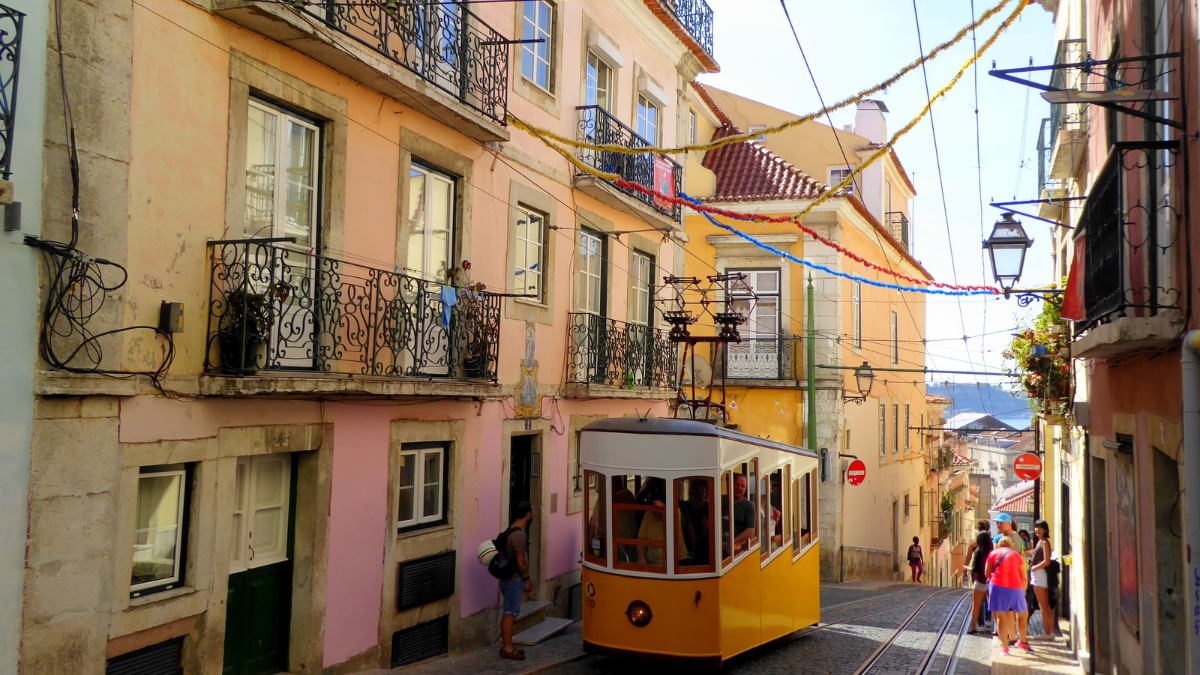 Trolley in Lisbon streets