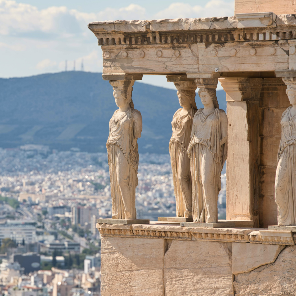 Family Exploring the Parthenon